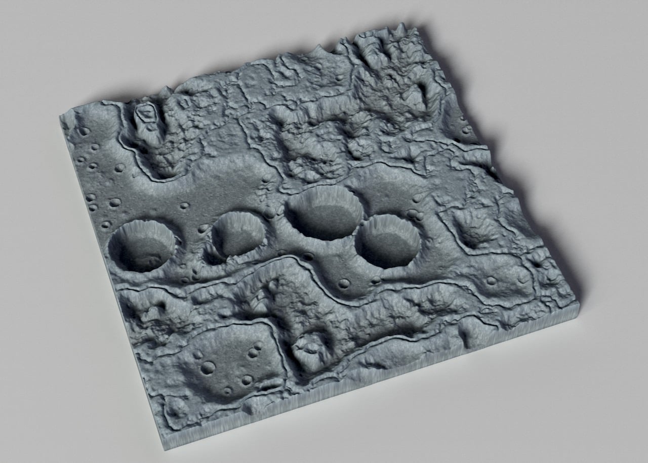 Moon Craters Terrain - wall decor