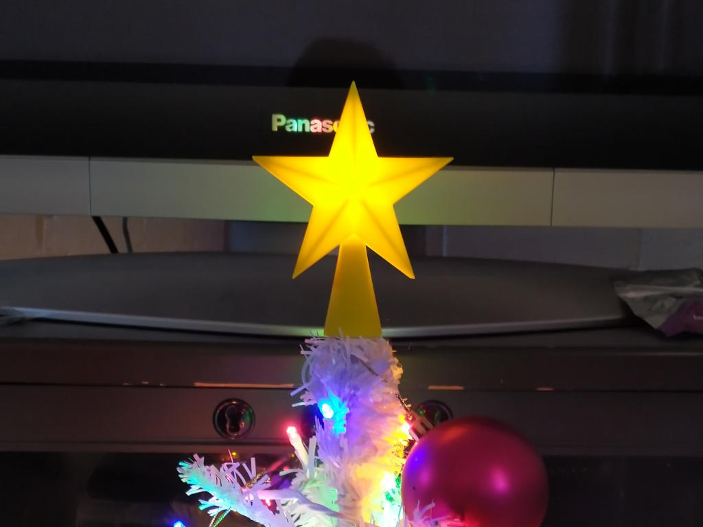 Desktop Christmas Tree Star Topper - with hole for light