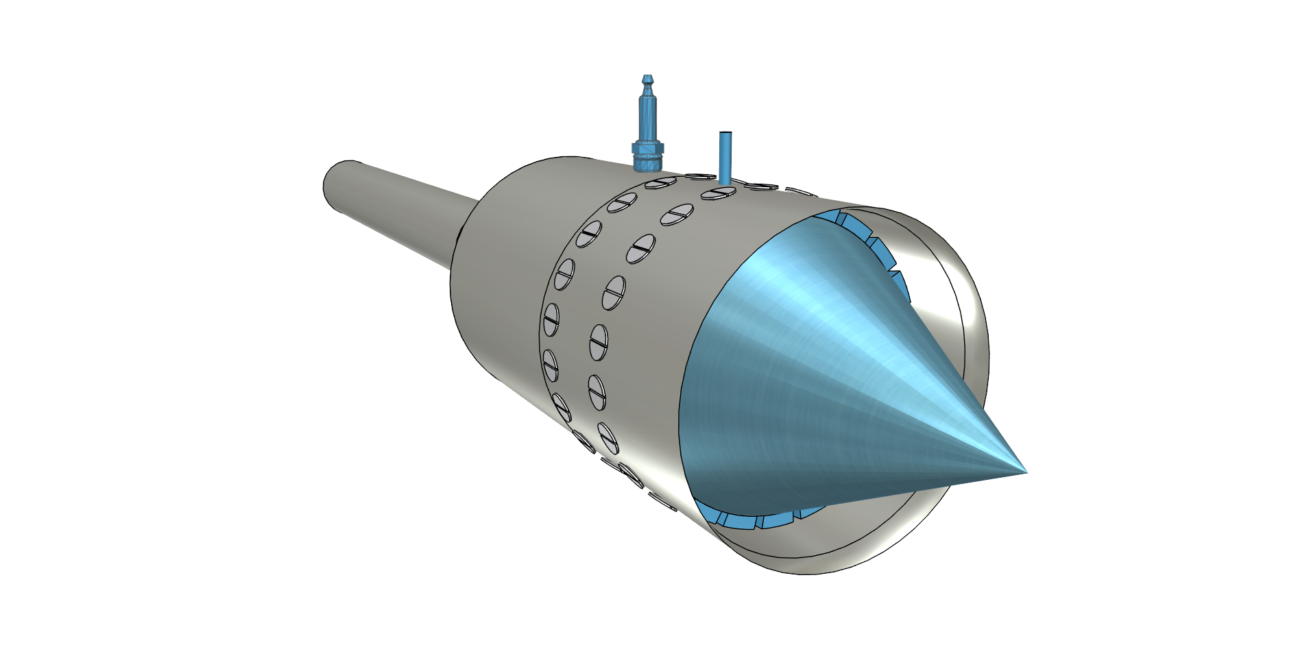 Pulse jet with experimental tesla valve