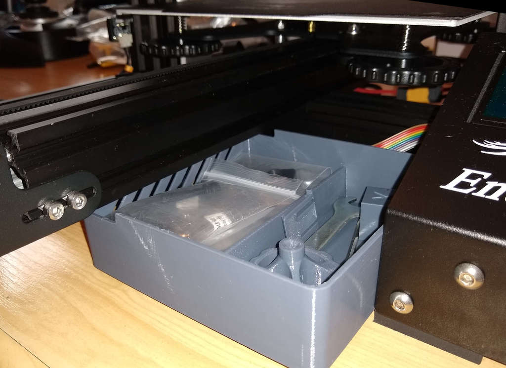 Ender 3 slide-in front drawer tool box