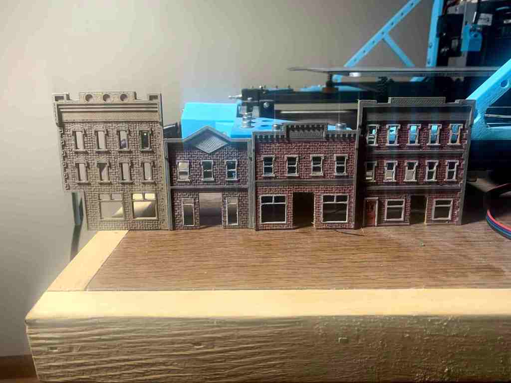 N scale building fronts. For low profile background. 