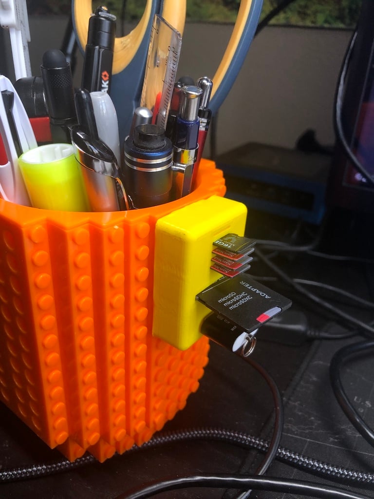 MicroSD Card Holder for Lego Cup