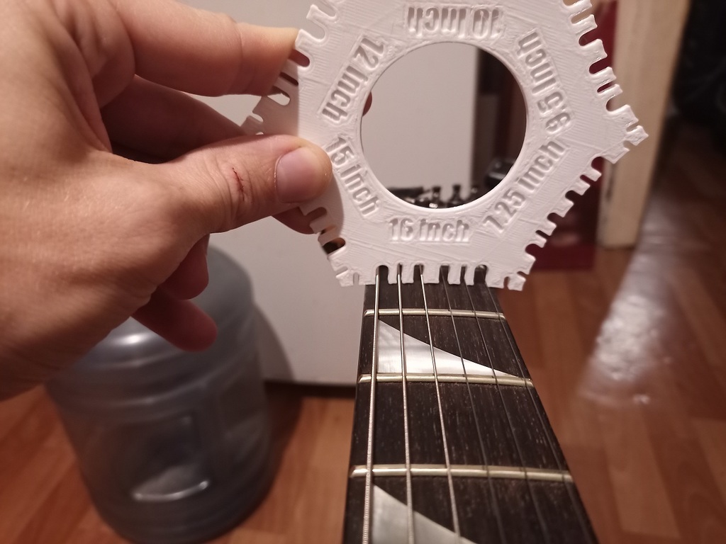 guitar fretboard radius gauge tool