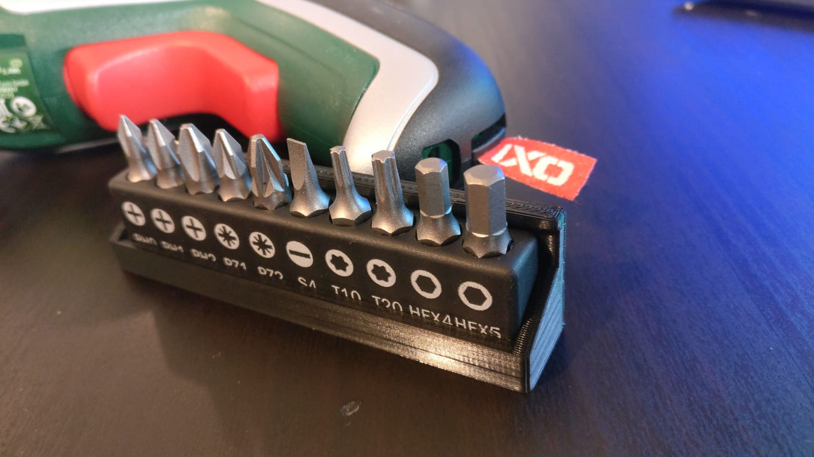 Bosch IXO bit rack