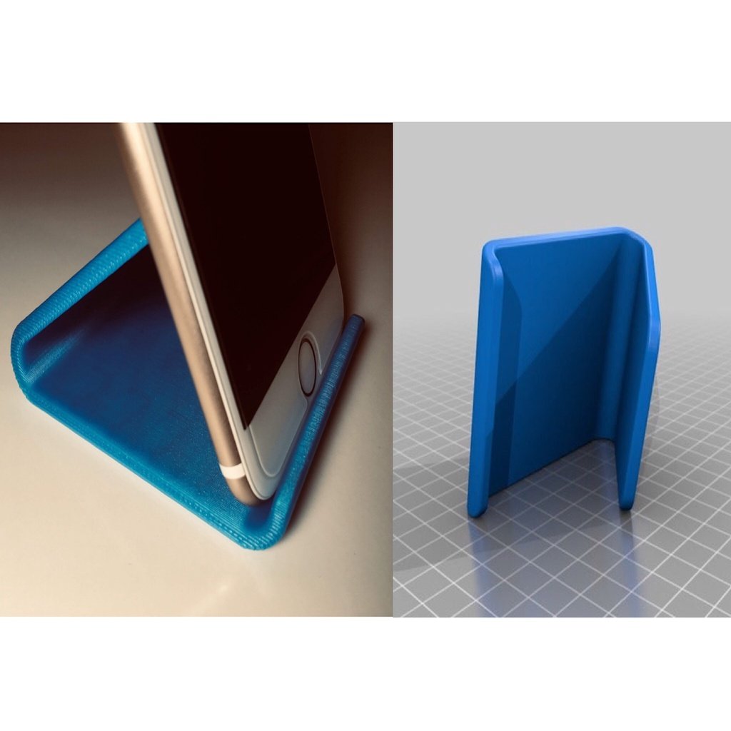 Phone holder Phone stand - print on side