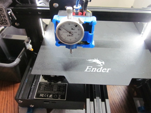 Ender 3 CR10 Small Dial Indicator and Bracket, Bed Level G-Code (stl stp)