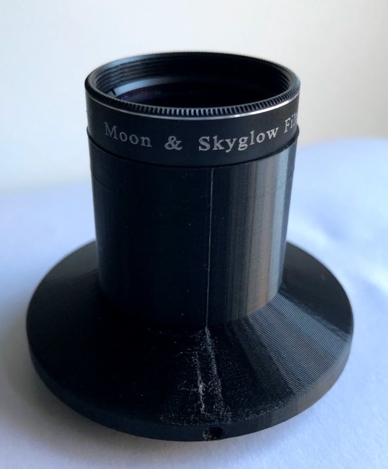Nikon to telescope adapter with light filter mount