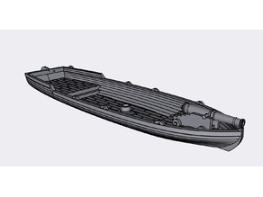 Light Gunboat Piragua  3D model