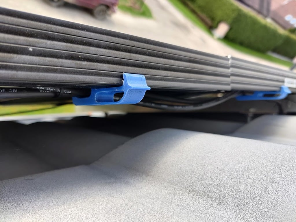 Solar panel cable management clip