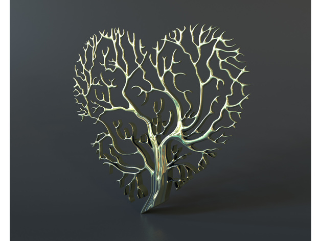 Heart Tree Art Valentine’S Day Ornament