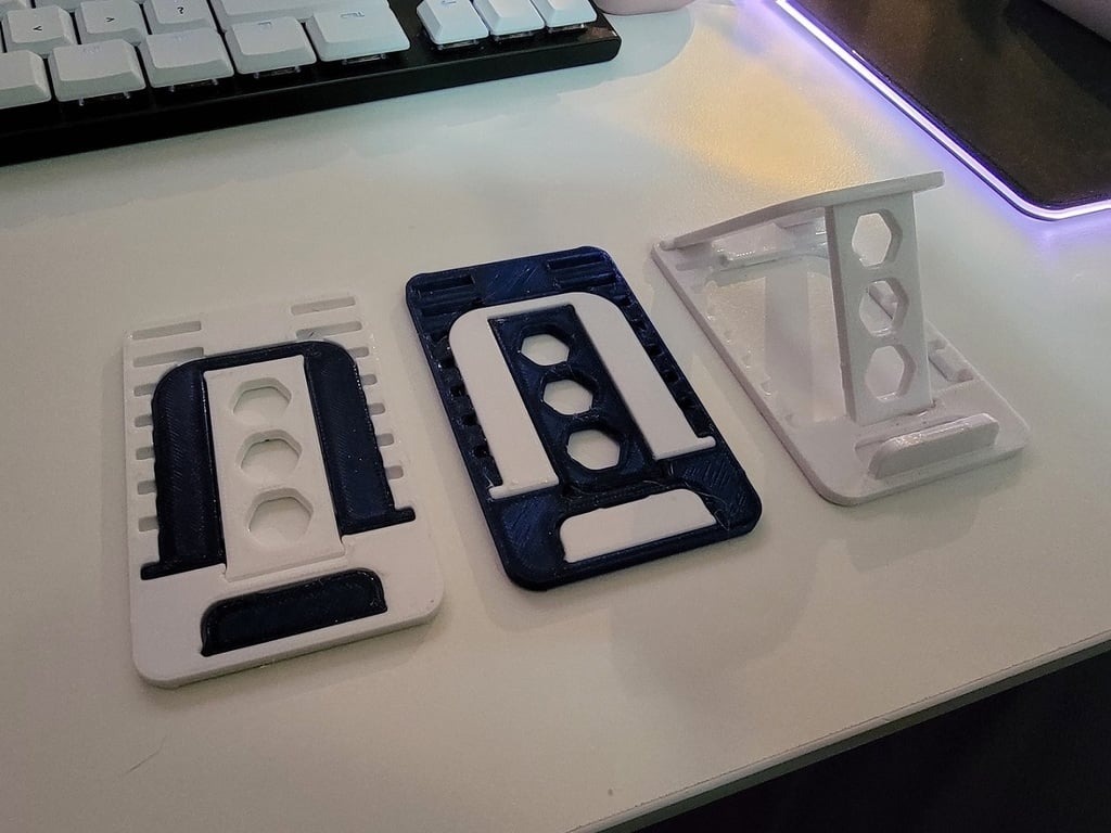 Credit Card Sized Phone Stand - Solid and Flat! (some assembly required)