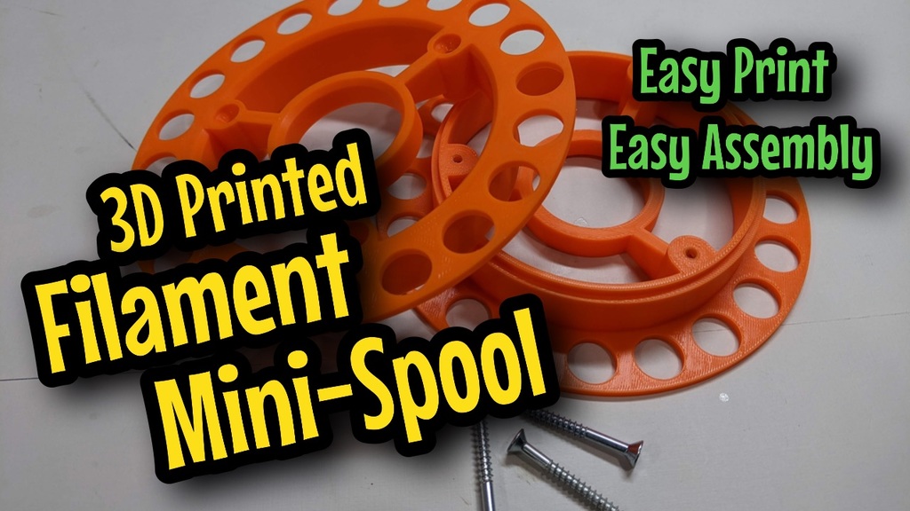 Filament Mini-Spool - Easy Print - Easy Assemble - Reusable