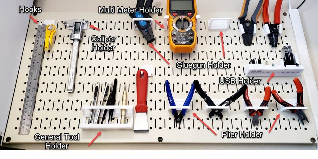 Wall Control - Pegboard Accessories for 3D Printing Tools