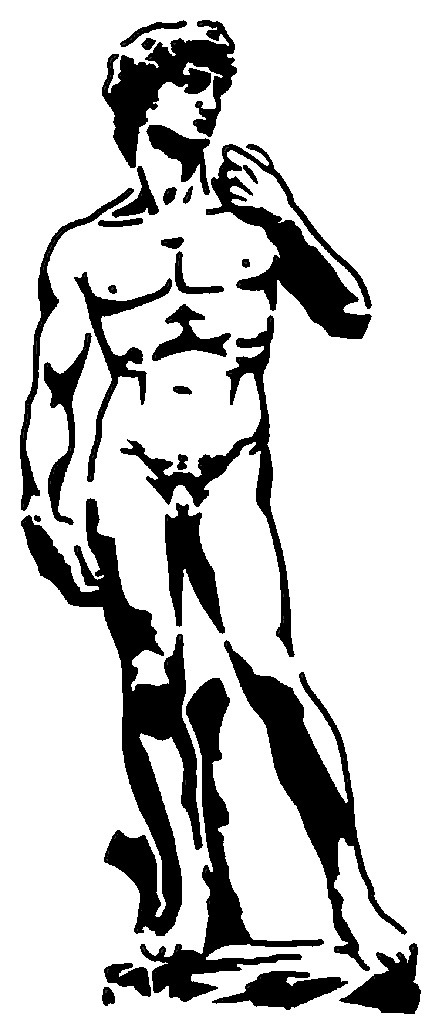 Statue of David stencil