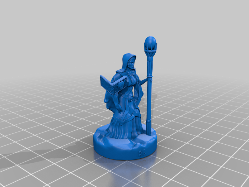 Mage with Tome - 8 Staff Options - Support Free Mini 28mm