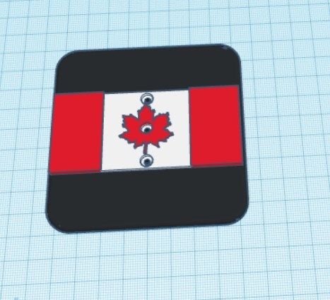 Modular trailer hitch Faceplate - Canadian Flag