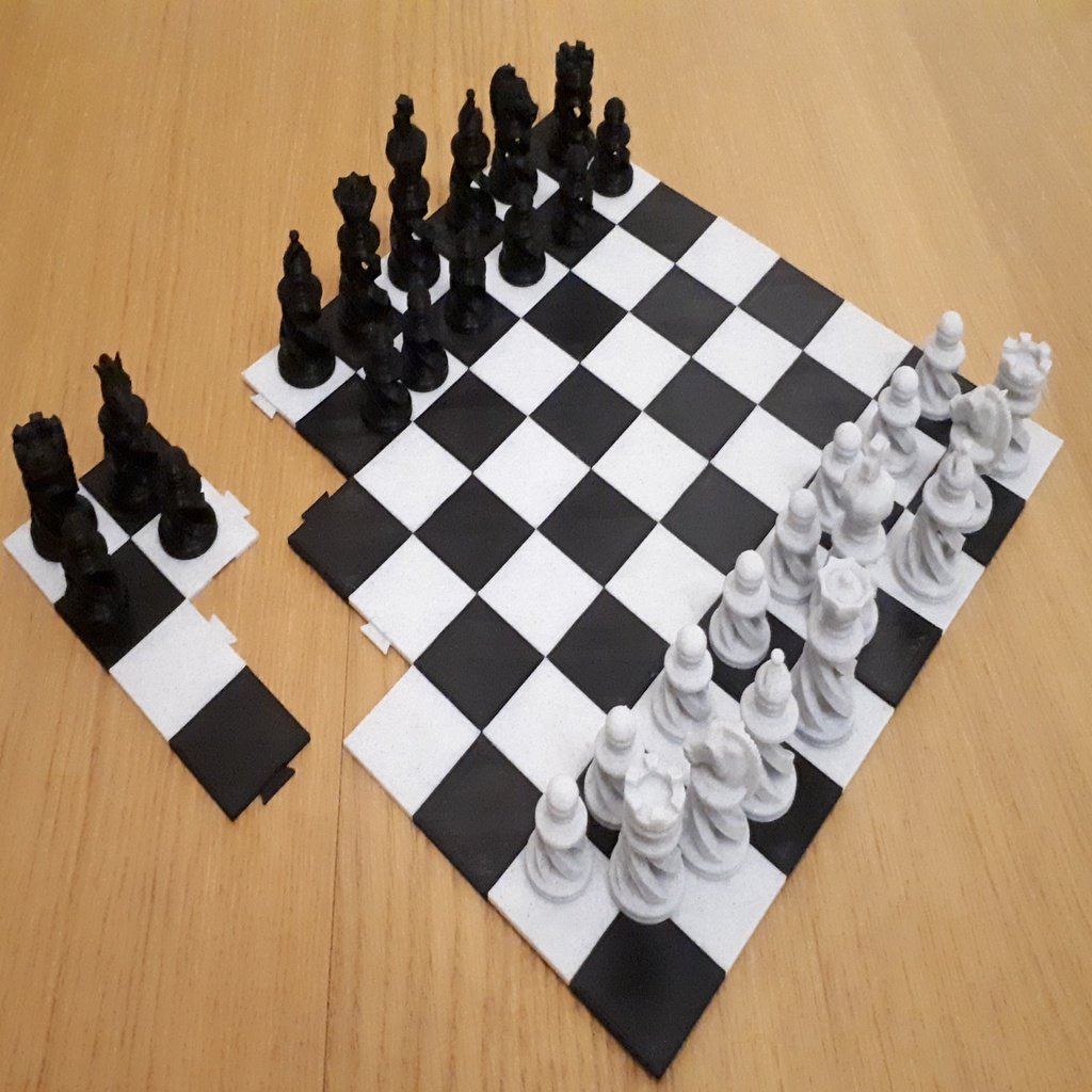 Simple Chess Board - Easy to print - fixed borders and corners - fixed size