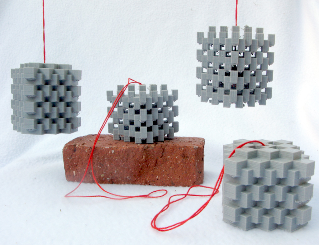 Two Cube Ornaments