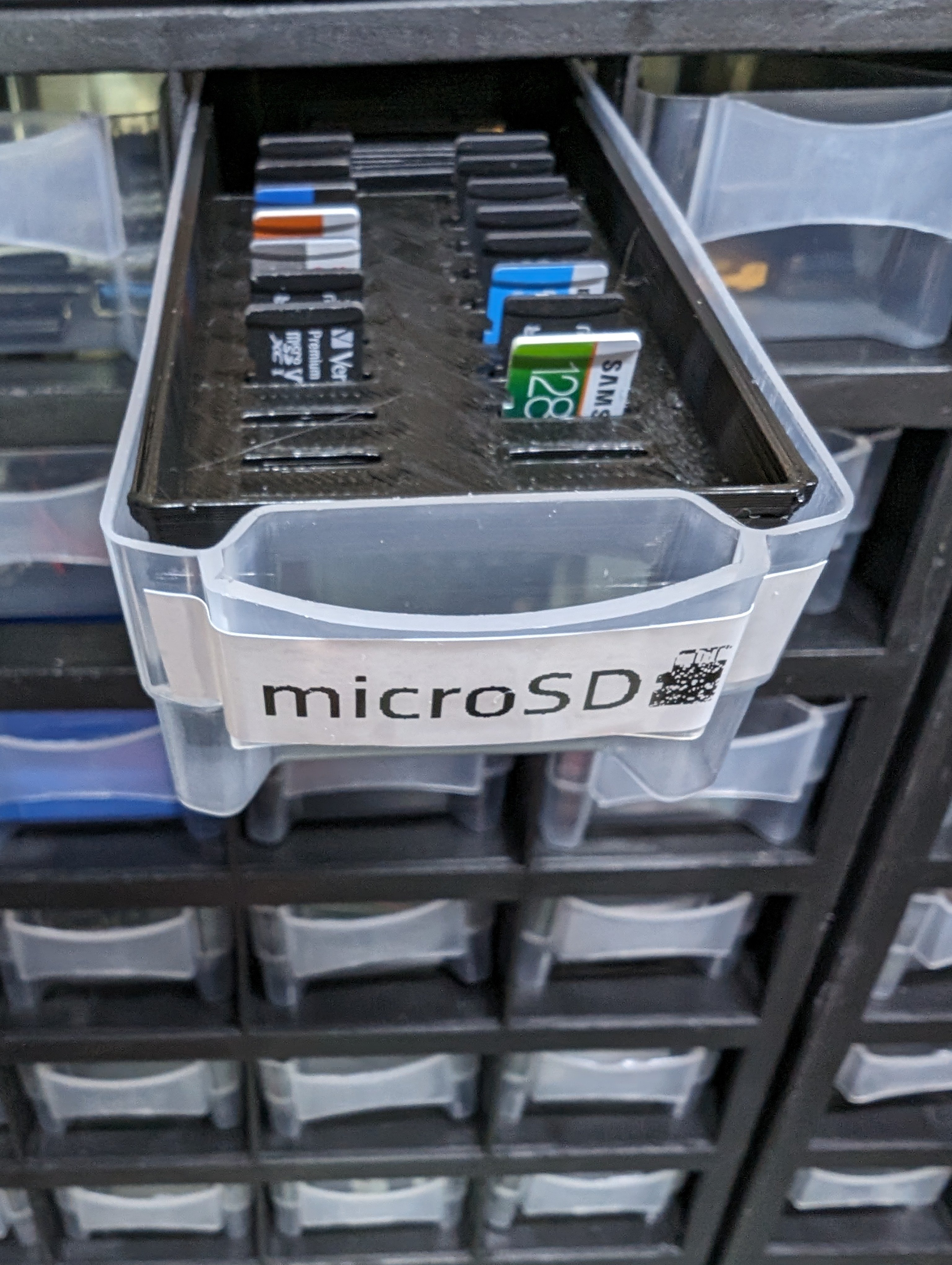 MicroSD Bin for Harbor Freight 40 Bin Organizer