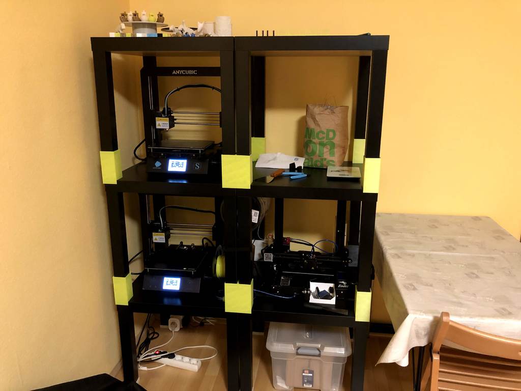 IKEA LACK plug-and-play modular printer shelf