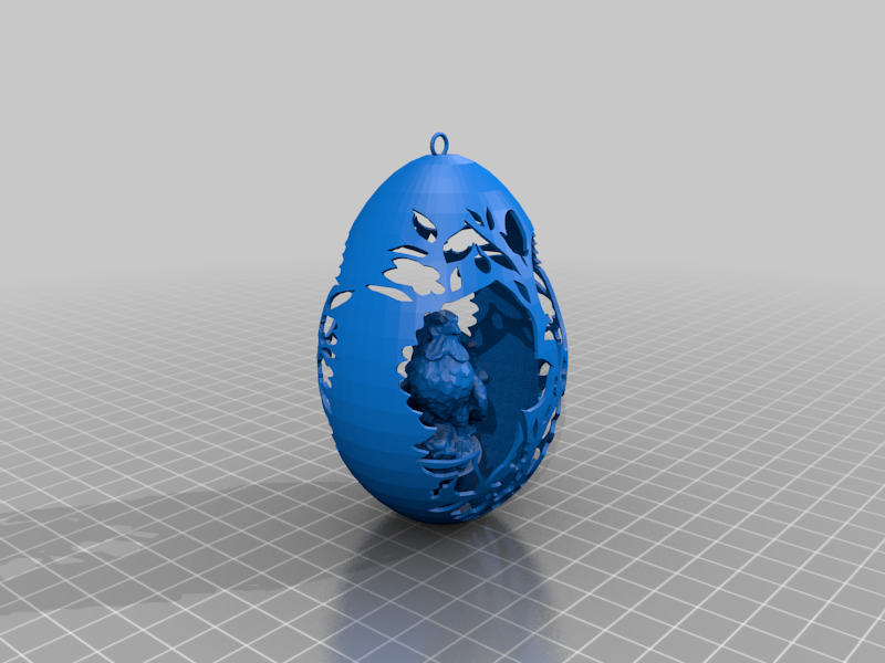 Easter egg with hen printable hanging decoration