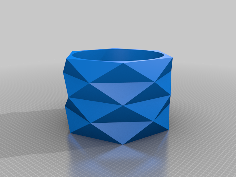 Low Poly Tri-Hexagonal planter -EZ Print-