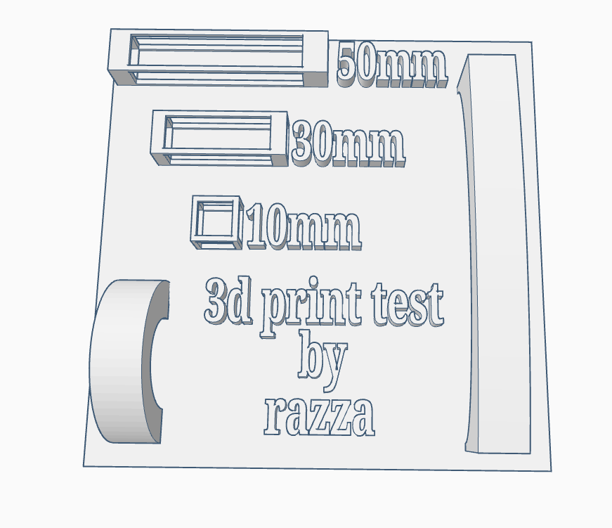 3d print bridging test