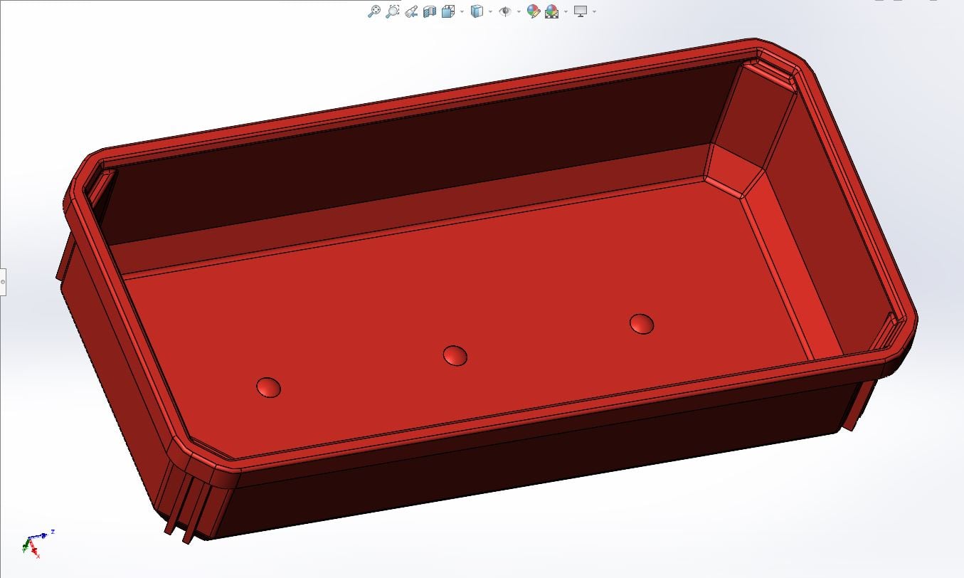 Milwaukee Packout Low Profile Organizer Compatible Rectangular Tray - No Notches or Divider Rails