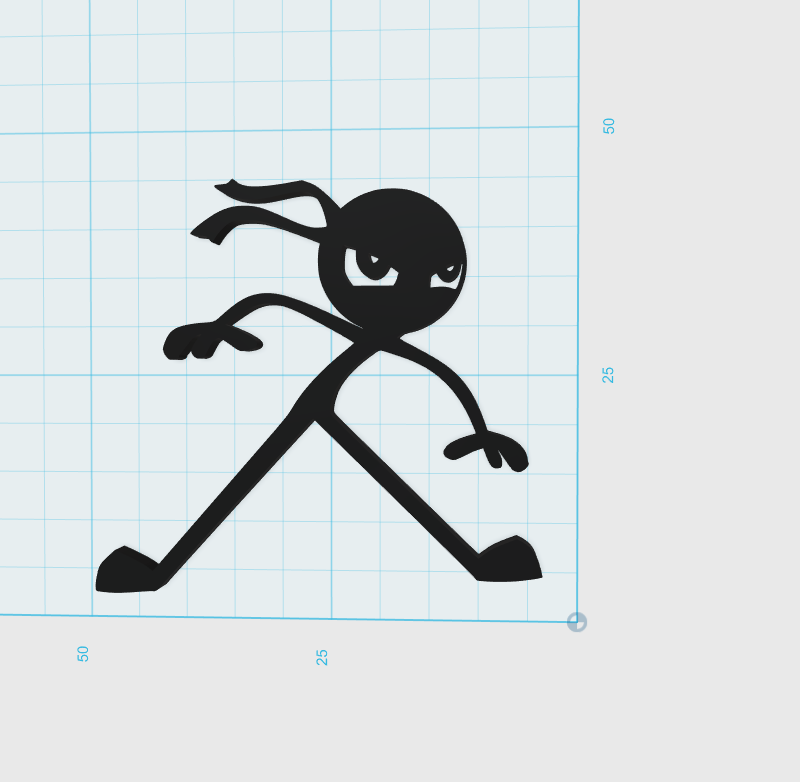 Ninja stickman - keychain