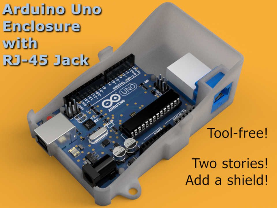 Arduino Uno enclosure with keystone jack mount
