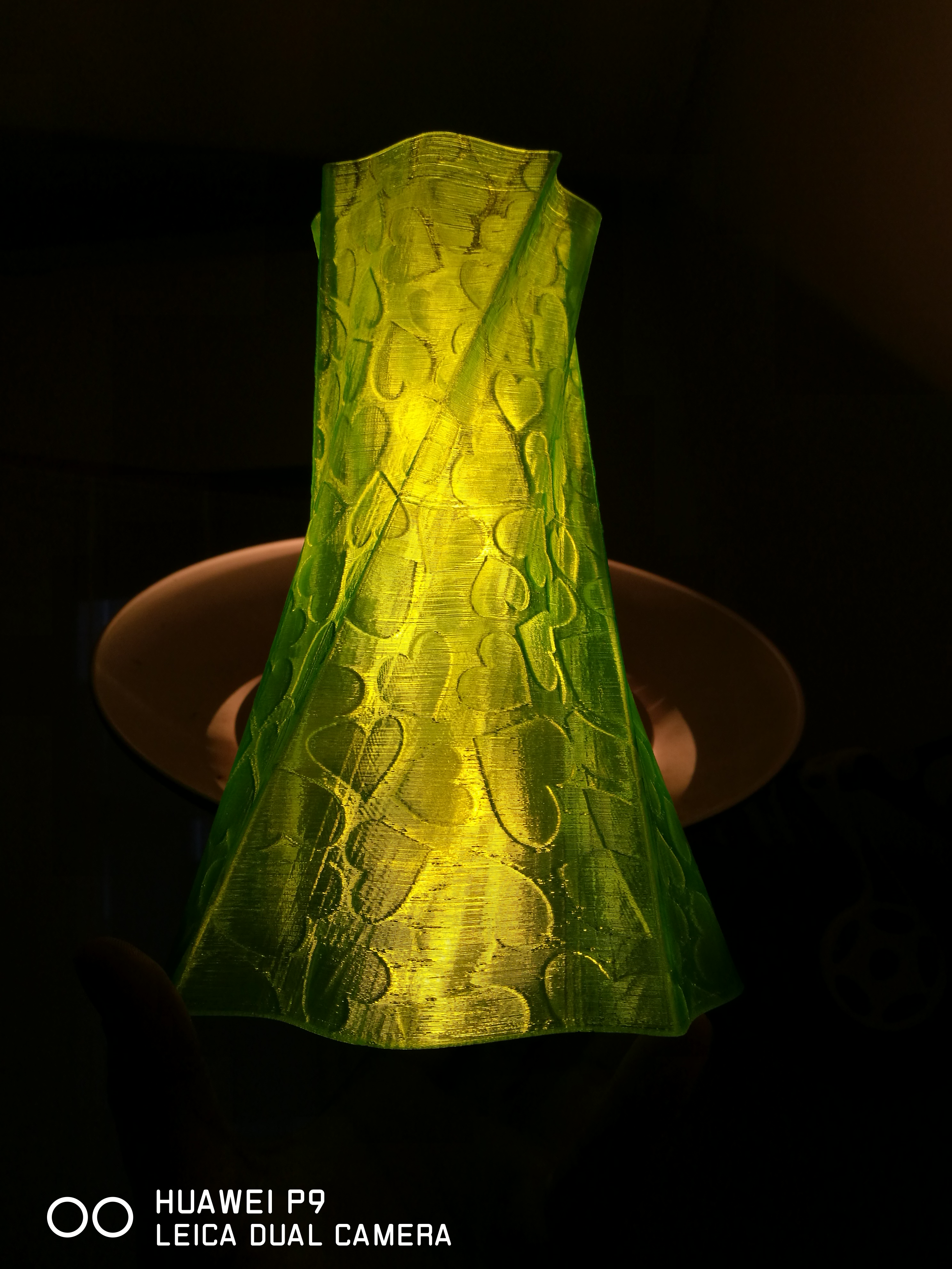 Velocity Painting Heart Vase