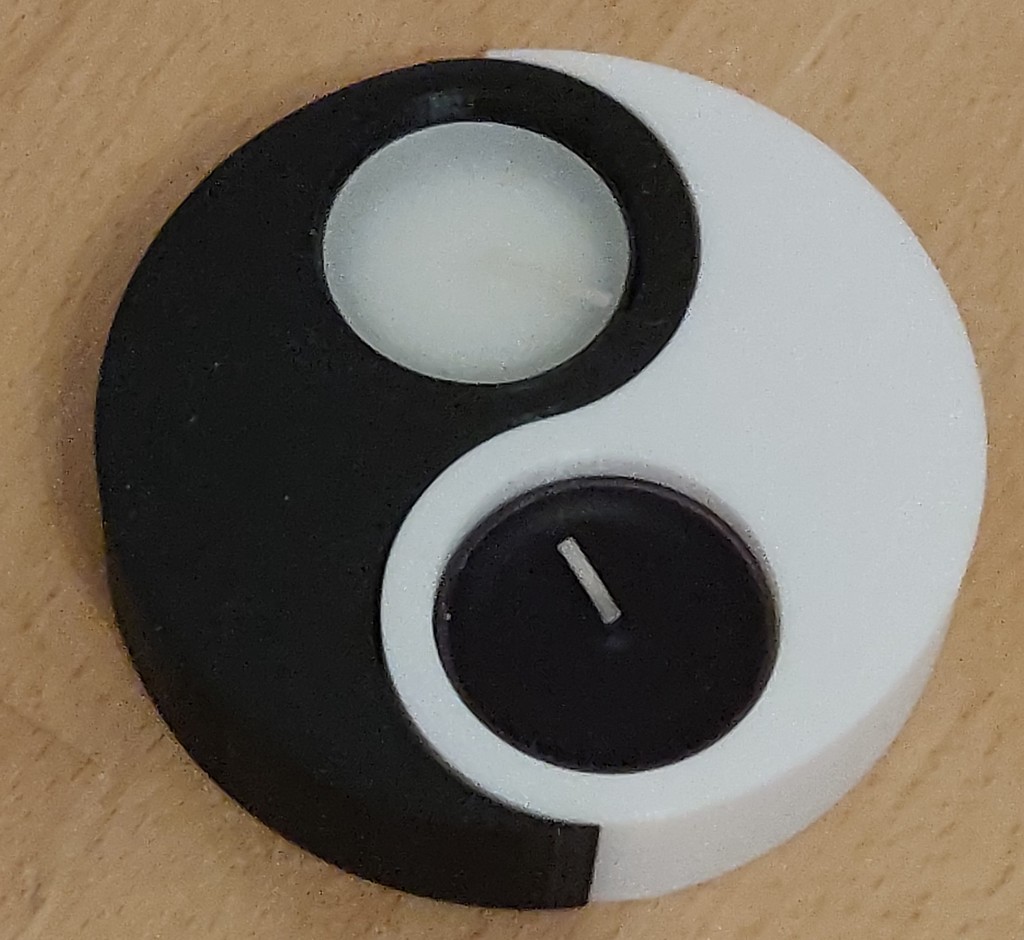 Yin and Yang candle holders