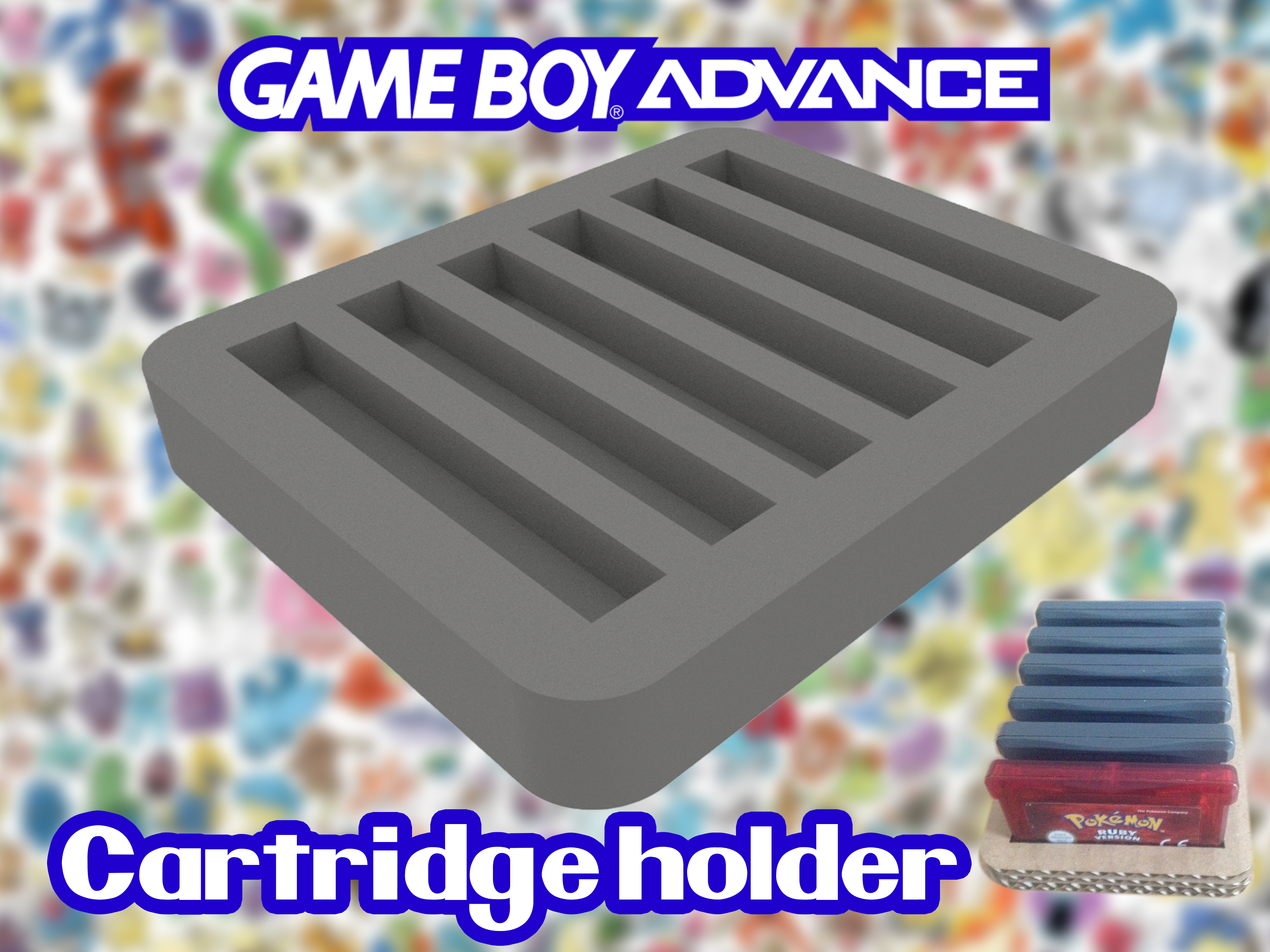 Game Boy Advance (GBA) 6x Cartridge Holder / Stand