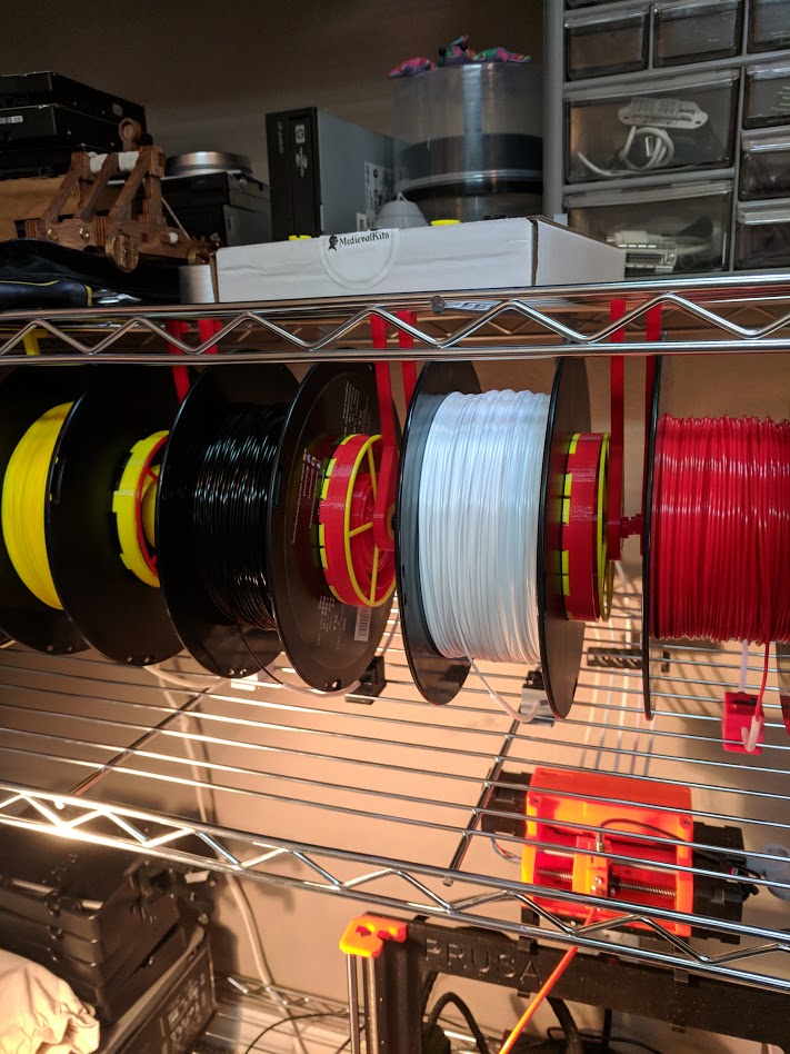 Parametric Auto-Rewind Spool Holder-Remix for Wire Shelving