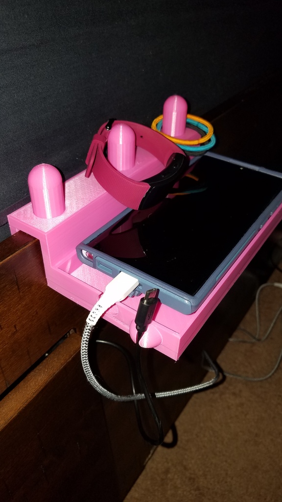 Bedside Phone Holder w/cord holder