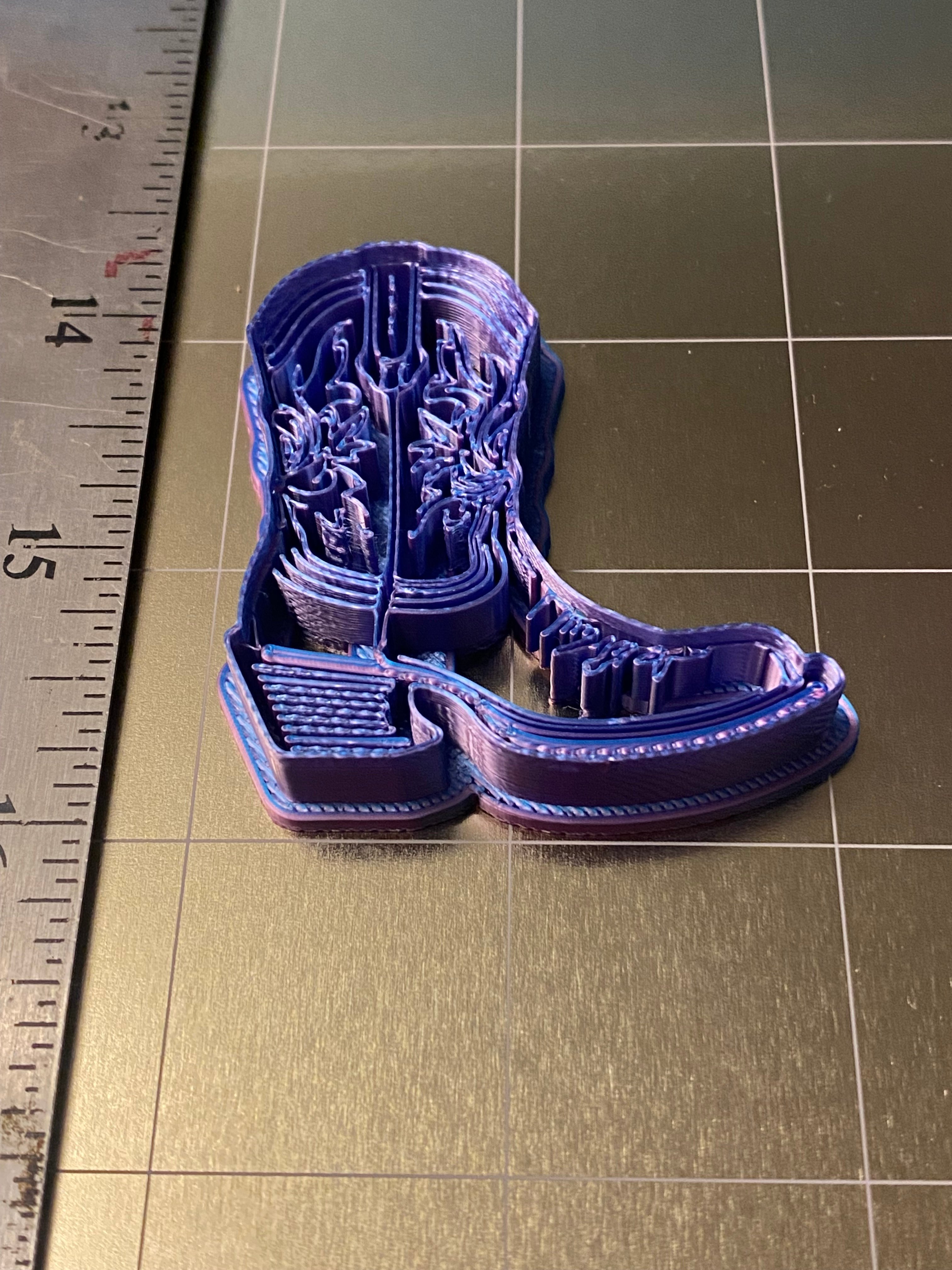 Cowboy boot clay cutter