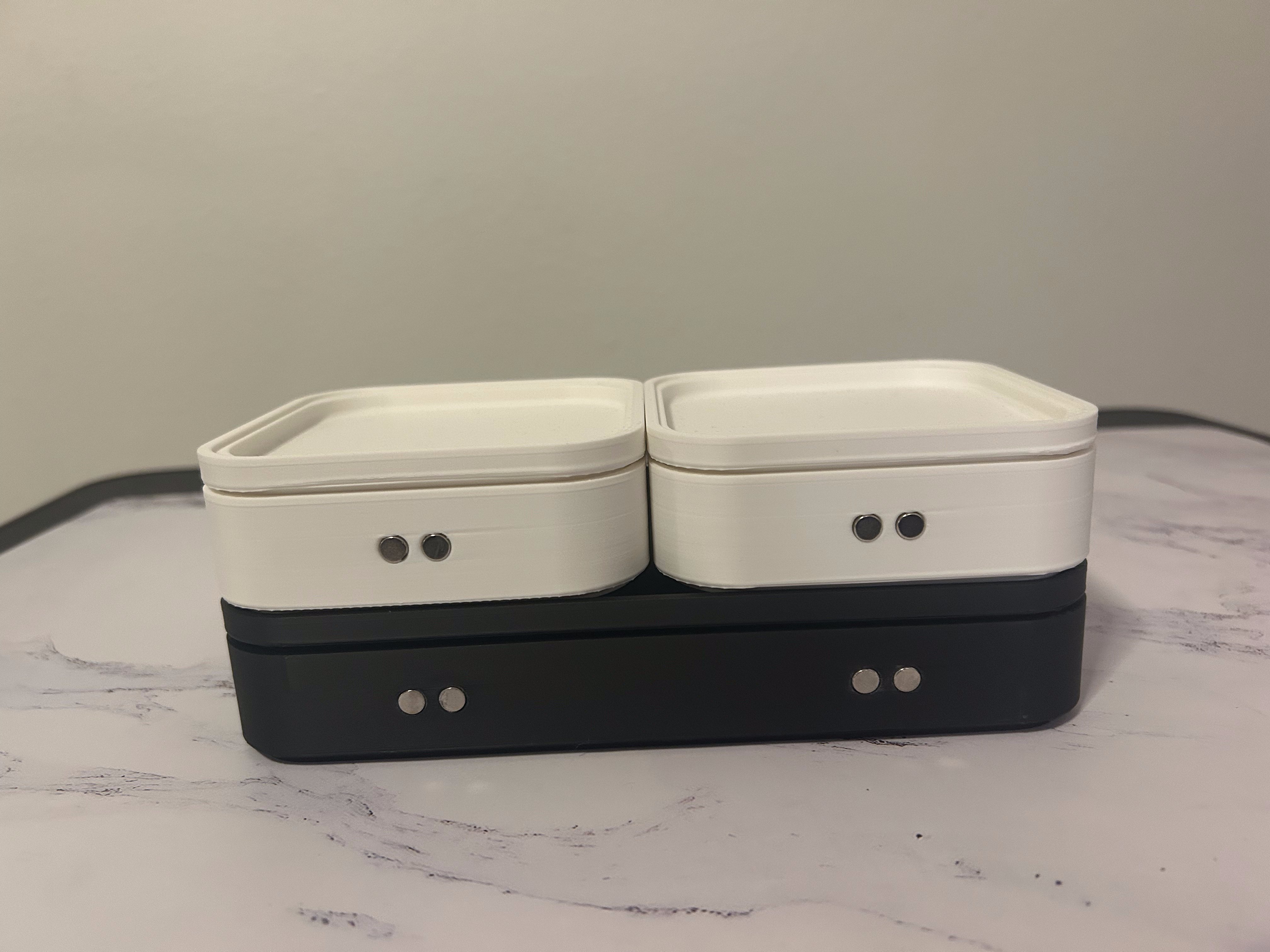 The Seed Fragments — Magnetic Modular Trays | Small + Medium | Snap-Fit Desk Organizer