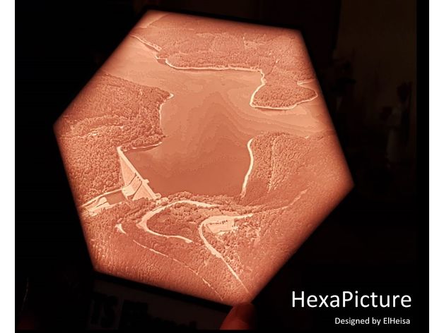 Hexagonal Lithophane Picture