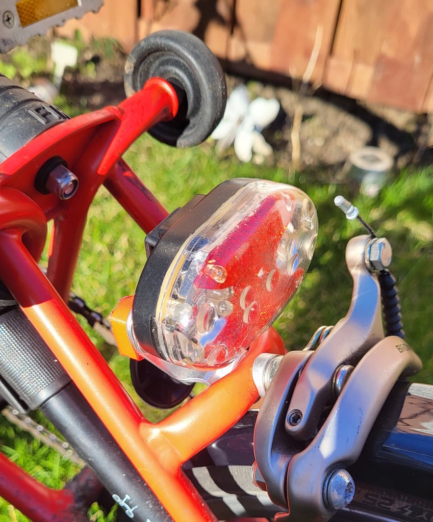 Brompton bike light holder