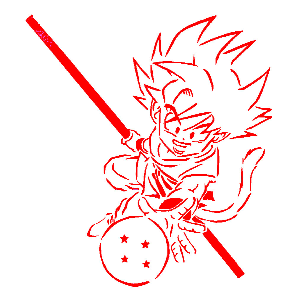 Kid Goku stencil 2