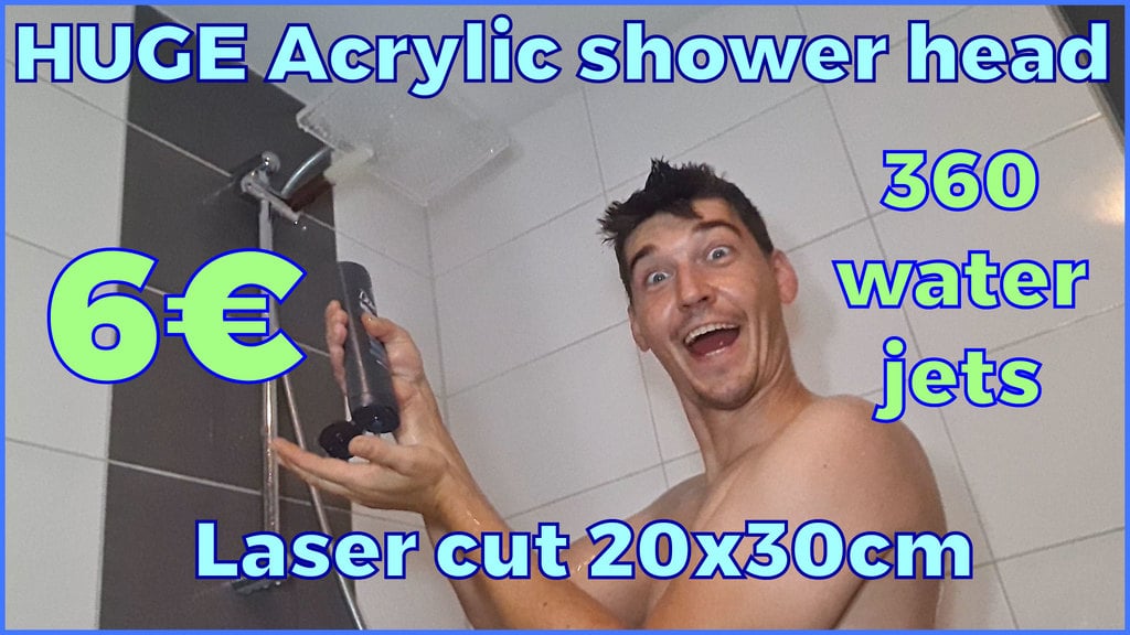 20x30cm BIG rain shower head (3d print/laser cut)
