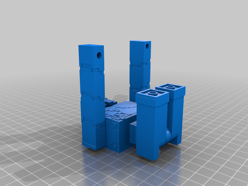Remix: Minecraft Iron Golem: Poseable Print in Place - Lego