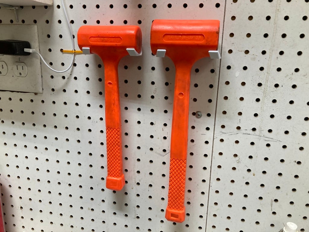Pegboard holder for Harbor Freight Pittsburgh 2lb dead blow hammer