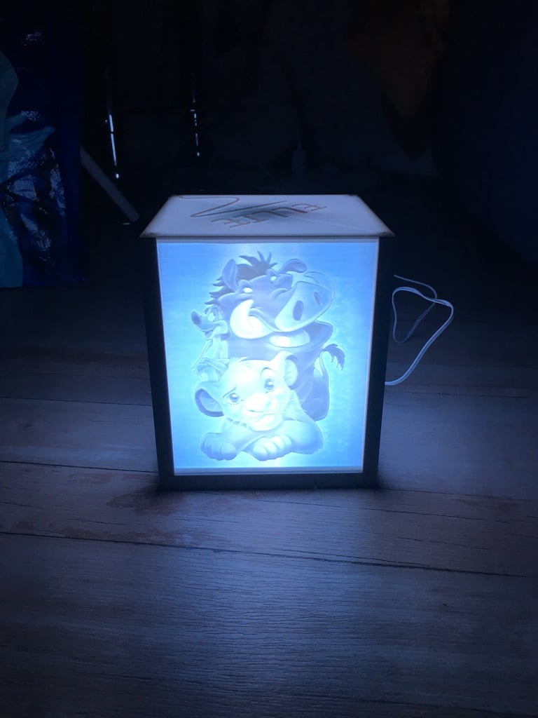 Square Litho Lamp