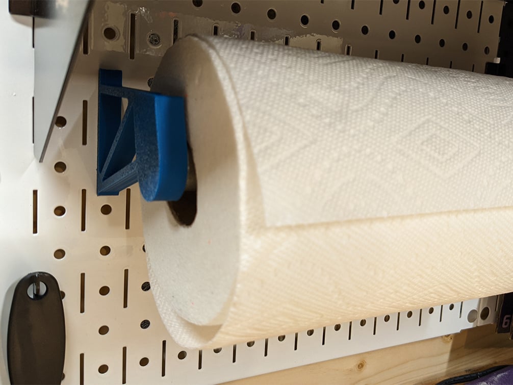Wall Control Peg Board Paper Towel Brace