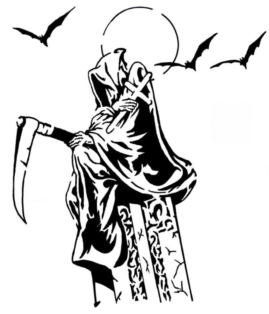 Grim Reaper stencil 14