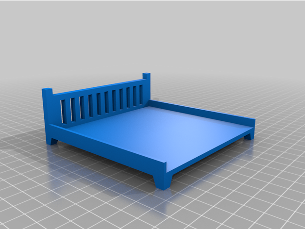 FICHIER pour imprimante 3D : chambre Featured_preview_Double_Bed_v4