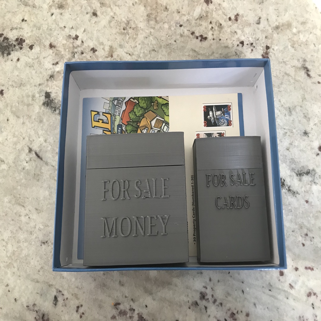 For Sale Card Game Money and Card Holder