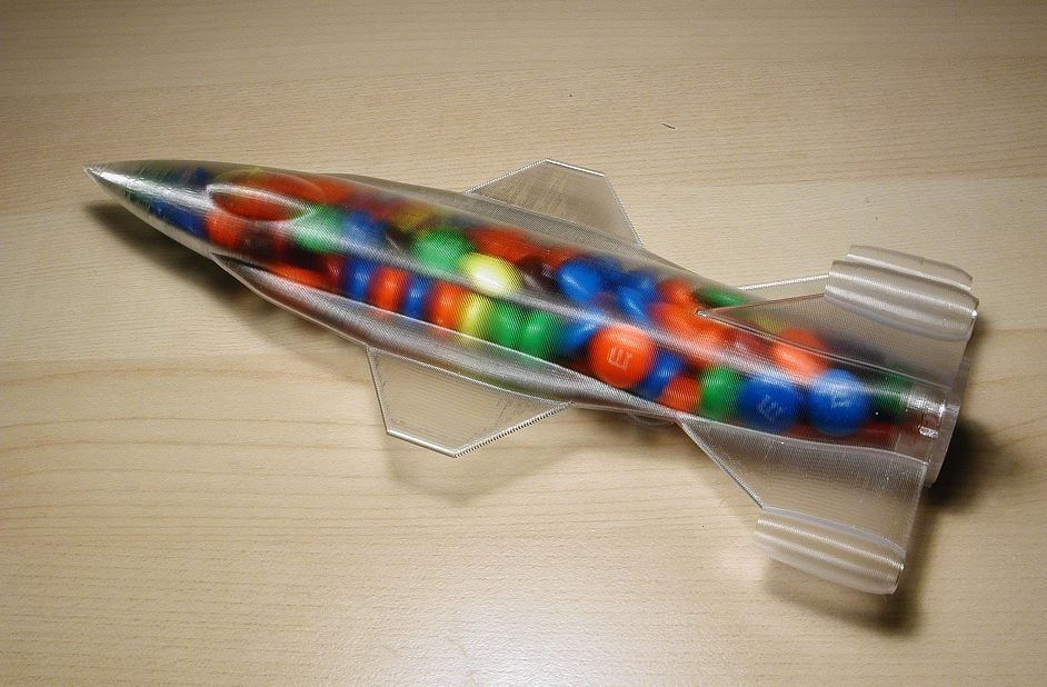 Rocket Plane Candy Container