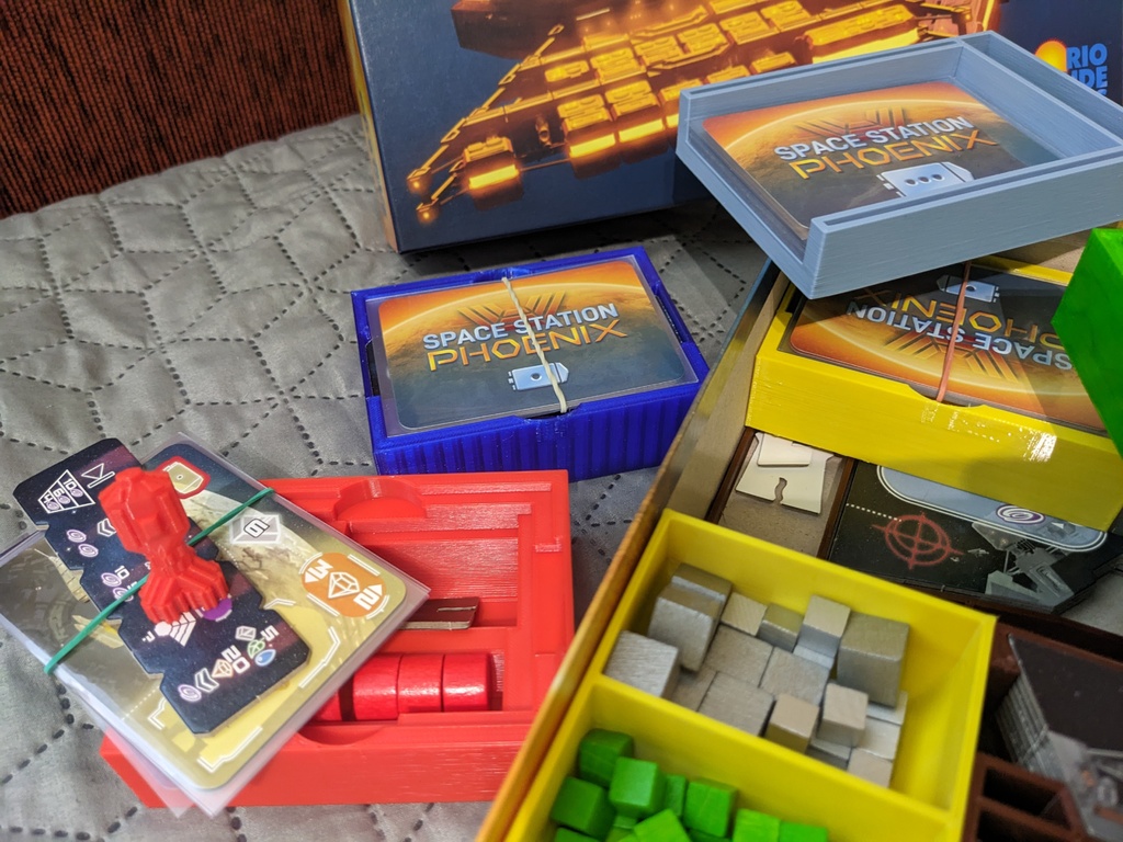 Space Station Phoenix Board Game Insert remix for sleeved cards